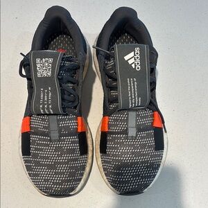 Adidas Sense Boost Go Black and Red Knit Sneakers. Used 9.5.